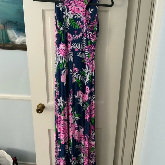 Lilly Pulitzer Noemi Racerback Maxi Dress in Oyster Bay Navy / Size XS - Picture 2 of 3